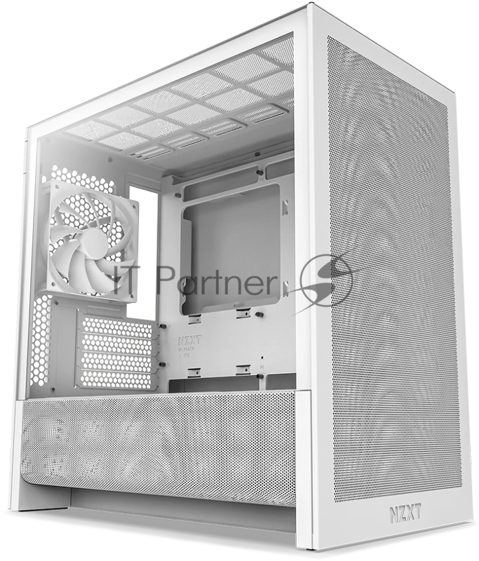Компьютерный корпус без блока питания Case NZXT H3 Flow (2025), Midi-Tower, TG, 1x120мм, 1xUSB-A 3.2 + 1xUSB-C 3.2, mATX, mITX White