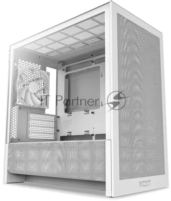Компьютерный корпус без блока питания Case NZXT H3 Flow (2025), Midi-Tower, TG, 1x120мм, 1xUSB-A 3.2 + 1xUSB-C 3.2, mATX, mITX White