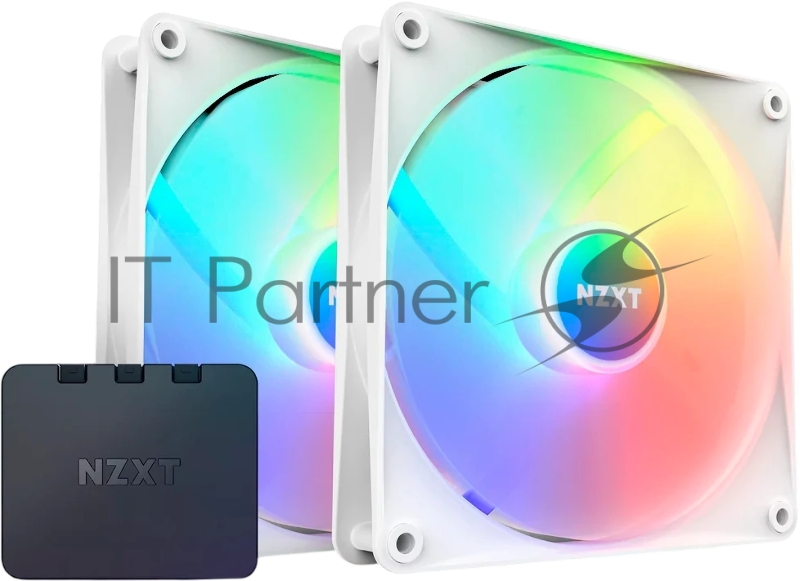 Вентилятор для корпуса Case Cooler NZXT F140 RGb Core Twin Pack (140x140x25мм, 4-pin PWM, RGb, 89.48CFM, 32.5dBA, 1800RPM, белый, 2pcs)
