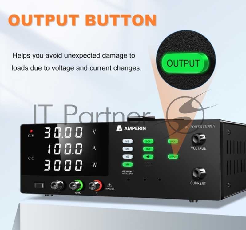 Лабораторный блок питания Amperin AI-MWS30010RS 300V, 10A