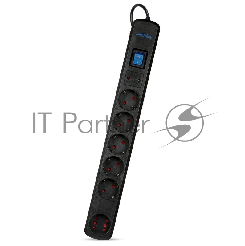 Сетевой фильтр Smartbuy (SBSP-50K-Pro) - 6 роз х 5,0 м - черный
