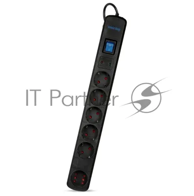 Сетевой фильтр Smartbuy (SBSP-50K-Pro) - 6 роз х 5,0 м - черный