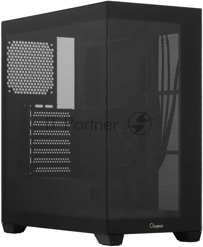 Компьютерный корпус Ocypus Gamma C72 BK ATX/win/black/no PSU/Tempered Glass