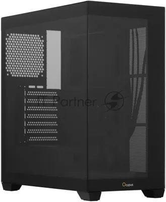Компьютерный корпус Ocypus Gamma C72 BK ATX/win/black/no PSU/Tempered Glass