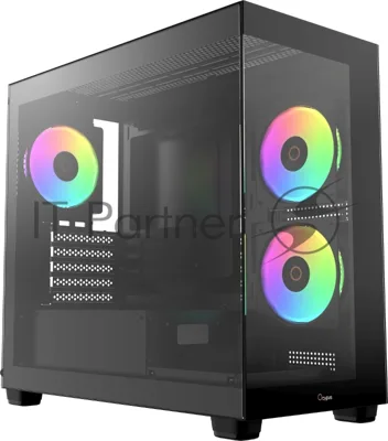 Компьютерный корпус Ocypus Gaммa C52 BK ARGB mATX/win/black/3 ARGB fans/no PSU/Tempered Glass