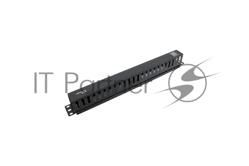 Кабельный органайзер EKF TERACOM PRO с крышкой 19" 1U пластиковый черный TRP-1CORF-PL-BK