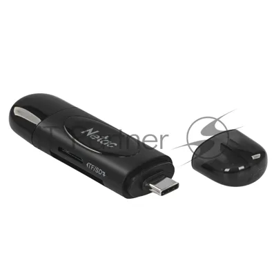 Кард-ридер Netac WK14/черный/SD/SDHC/SDXC/microSD/microSDHC/microSDXC/USB 3.0/USB Type-C/пластик