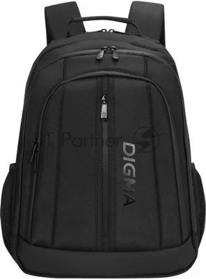 Рюкзак для ноутбука 15.6" Digma Stash S2 черный полиэстер (DGbP15S2BK)