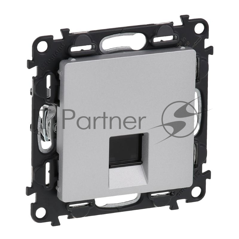 Розетка комп(RJ45) 1-ая 5 кат UTP Valena LIFE DIY Алюм