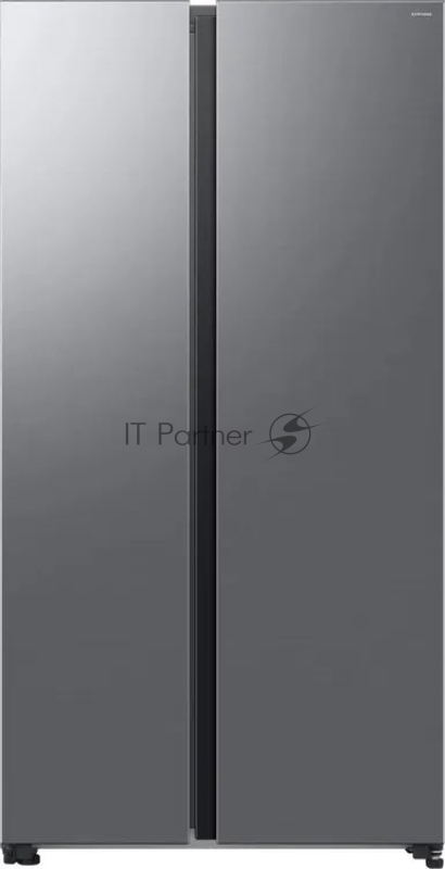 Холодильник Samsung RS70F65QETEO серебристый двухкамерный 420/239л морозилка сбоку, No Frost, Side by Side