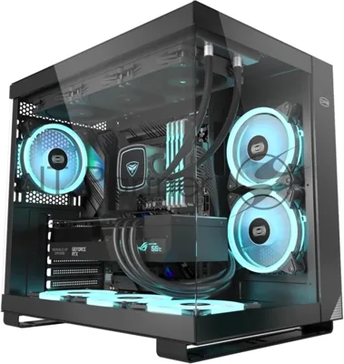Компьютерный корпус без блока питания Case PCCooler C3T500 ARGB BK, Midi-Tower, TG, 6x120мм ARGB, 1xUSB-C 3.1 + 2xUSB-A 3.0, ATX, mATX, mITX черный