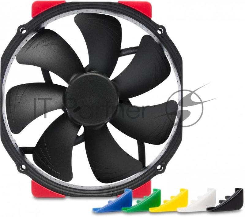 Вентилятор корпусной Noctua NF-A15 HS-PWM chromax.black, 140 мм, 1500 об/мин, 24.6 дБ, 4-pin PWM, без подсветки, черный