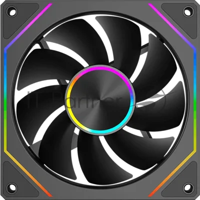 Вентилятор для корпуса Case Cooler PCCooler FG120 ARGb BK (120x120x25мм, 4-pin PWM, ARGb, 54CFM, 28.4dBA, 1800RPM, черный)