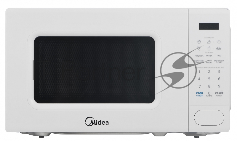 Микроволновая печь Midea EM720C2PR-W белый, 20 л, 700 Вт, переключатели - сенсор