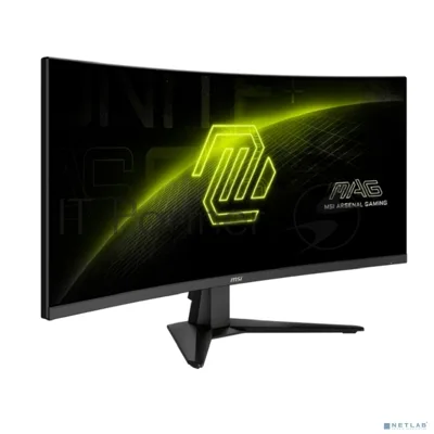 Монитор 34" MSI MAG 346CQ VA 3440x1440, 180 Гц, 1 мс, 21:9, 300 кд/м², 2xHDMI 2.0b, DP 1.4a, USB-C, 3.5 Jack, HDR Ready, Adaptive-Sync, изогнутый экран (1500R), черный