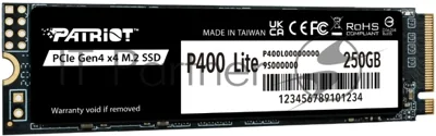 Накопитель SSD M.2 2280 PCIE 250Gb P400 Lite PATRIOT P400LP250GM28H