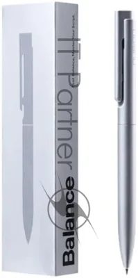 Ручка гелевая автоматическая Deli Nusign NS999ES SILVER, серебристый, d=0.5мм, черные чернила, коробка (1шт) пулевидный пишущий наконечник
