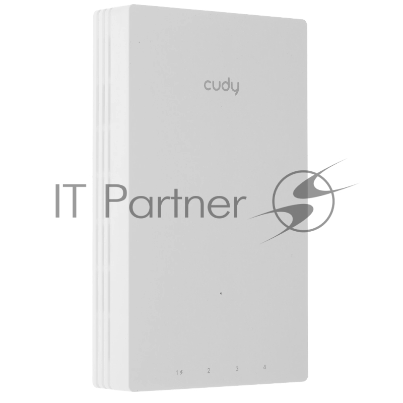 Точка доступа Wi-Fi Cudy AX3000 Gigabit Wall-Plate Wi-Fi 6 Access Point AX3000 Dual Band Wi-Fi 6 Wall Plate Access Point, Chipset MT7981+MT7531AE+MT7976CN, 802.11ax/ac/a/b/g/n, 2402Mbps at 5GHz + 574Mbps at 2.4GHz, 1 x Gigabit PoE-IN Port, 802.3af/at, 4 x Gigabit RJ45 ports, LAN1 support PoE Out, Cudy Mesh Support