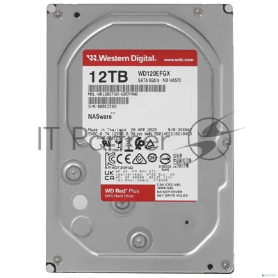 Жесткий диск HDD WD Red Plus 12Tb 7200rpm SATA 512Mb 3.5"