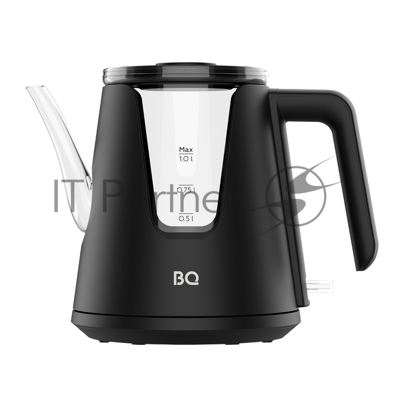 Чайник электрический BQ KT0046DW черный, 2200 Вт, 1л