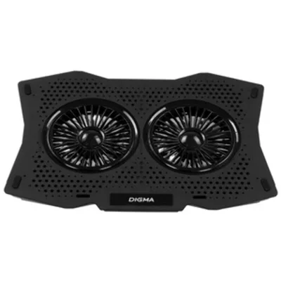 Подставка для ноутбука Digma D-NCP180-2x110 18" 410x280x34мм 20дБ 2xUSB 2x 110ммFAN 700г пластик ABS черный
