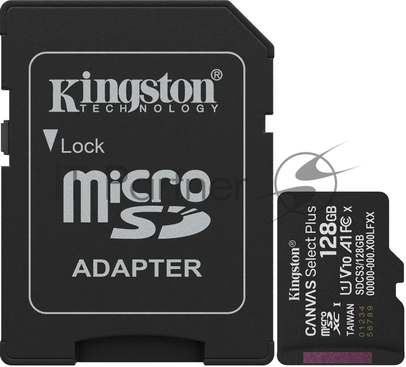 Флеш карта microSDXC 128Gb Kingston SDCS3/128Gb Canvas Select Plus + adapter
