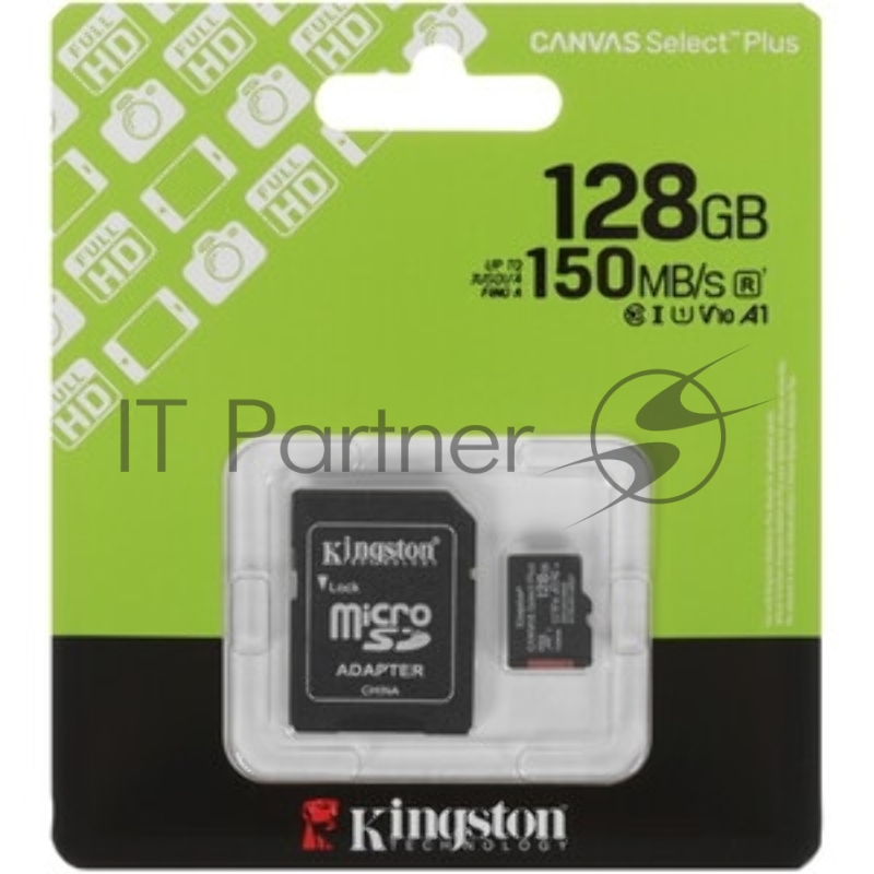 Флеш карта microSDXC 128Gb Kingston SDCS3/128GbSP Canvas Select Plus w/o adapter