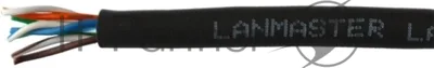 Кабель Lanmaster U/UTP, 4 пары, Кат. 5E, 350 МГц, LSZH, нг(А)-HF, черный, 305 м