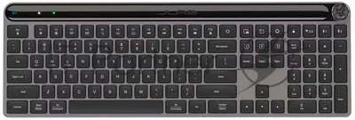 Клавиатура JLab Epic Keyboard гибридная, USB Type-A, Bluetooth, радиоканал, серый