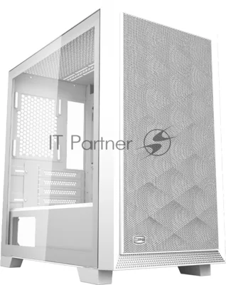 Компьютерный корпус без блока питания PCCooler C3D310 WH, Mini-Tower, TG, Mesh, no fans, 2xUSB-A 3.0, mATX, mITX White
