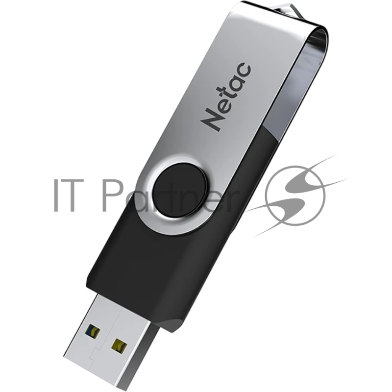 Флешка USB Netac U505 (NT03U505N-016G-32BK), 16Gb, USB3.0, R/W 110/45, черный/серебристый