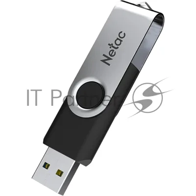 Флешка USB Netac U505 (NT03U505N-016G-32BK), 16Gb, USB3.0, R/W 110/45, черный/серебристый