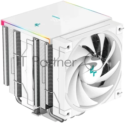 Кулер для процессора DEEPCOOL AK620 DIGITAL SE WH LGA20XX/1700/1200/115X/AM5/AM4 (9шт/кор, TDP 260W, PWM, DUAL Fan 120мм, 6 тепл. трубок, ARGb, белый) RET (R-AK620-WHADMN-GJD)