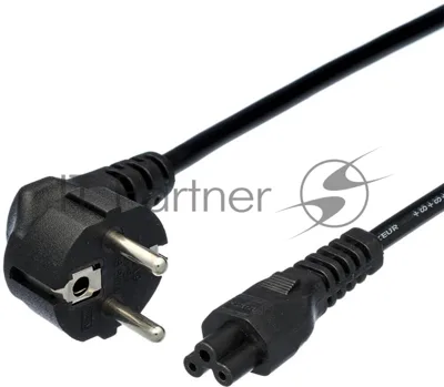 Кабель AdAC IEC C5 IEC 320 C5 CEE 7/7 1.8м черный