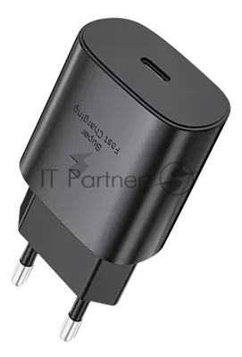 Сетевое зарядное устройство Qumo Energy light PD 25Вт, (модель 0102), порт: USB Type-C, черный