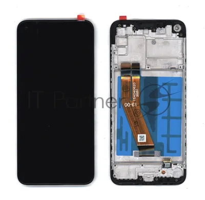 Дисплей (модуль) для Samsung Galaxy A11 SM-A115 в сборе с тачскрином и рамкой (N,G ver.) черный
