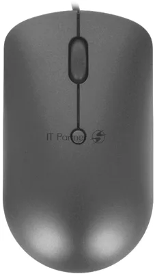 Мышь проводная Lenovo 540 темно-серый, 2400 dpi, USB-C, кнопки - 4