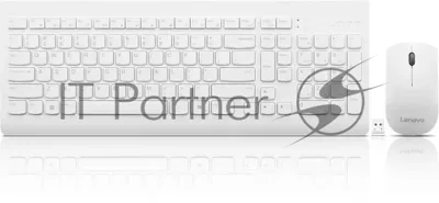Комплект клавиатура+мышь Lenovo 510 беспроводной, USB, 1200 DPI, белый