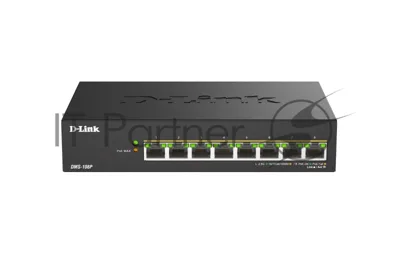 Коммутатор D-Link DMS-108P/A1A, 8×2.5 Гбит/с, неуправляемый