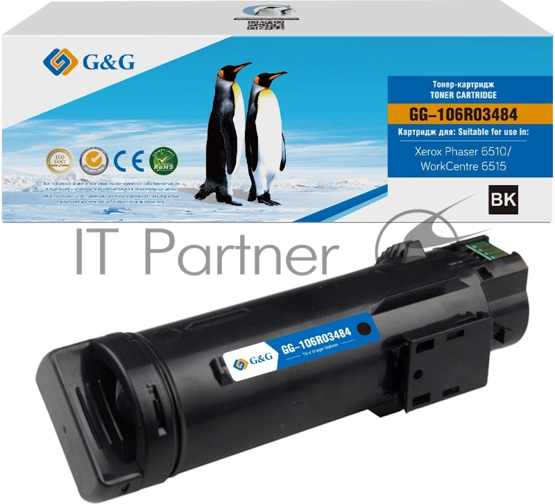 Картридж лазерный G&G GG-106R03484 106R03476/106R03484 черный (2500 стр.) для Xerox Phaser 6510DN/WC 6515DN