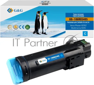 Картридж лазерный G&G GG-106R03485 106R03477/106R03485 голубой (2400 стр.) для Xerox Phaser 6510DN/WC 6515DN