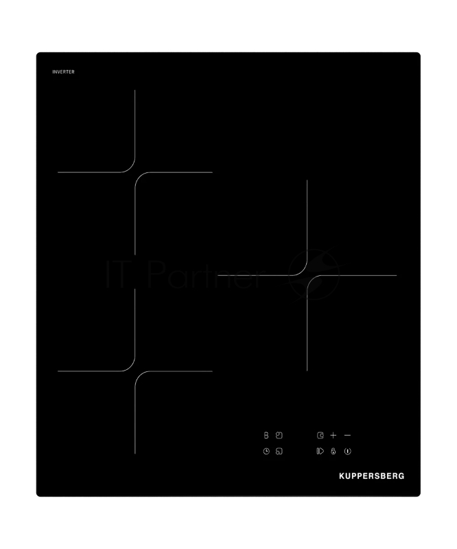 Варочная панель Kuppersberg ICI 406, индукция, High-Tech, 45 см, 9 уровней мощности, inverter, таймер, пауза, Booster, автоматическое отключение, сенсорное управление, автоматическое закипание, черный
