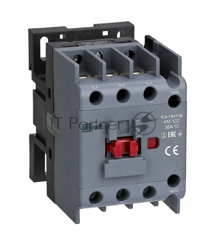 Контактор DEKraft 38А 230В АС3 АС4 1НО КМ-102