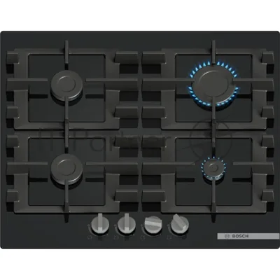 Газовая варочная поверхность Bosch PNP6B6K40, 4 конфорки, закаленное стекло, 7500 Вт