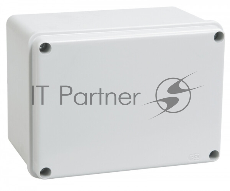 Коробка IEK КМ41261 распаячная для о/п 150х110х85 мм IP44 (RAL7035, гладкие стенки)