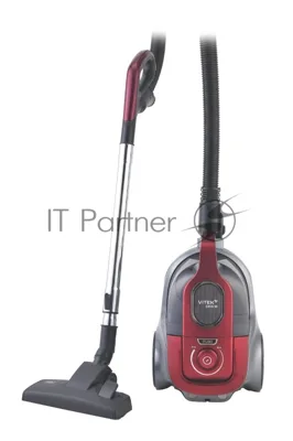 Пылесос Vitek VT-CV3113 красный/серый, 450/2200 Вт, уборка сухая, пылесборник контейнер 2 л