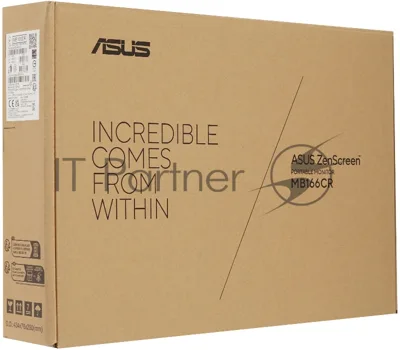 Монитор 15.6" Asus ZenScreen MB166CR IPS 1920x1080, 60 Гц, 5 мс, 16:9, 250 кд/м², USB-C, черный