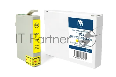 Картридж струйный NVPrint T0924 (NV-C13T09244A10) Yellow для Epson Stylus C91/CX4300/T26/TX106/TX109/TX119 (13.5 мл) совместимый