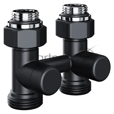 Узел нижнего подключения Royal Thermo Design прямой 1/2"х3/4" EK черный