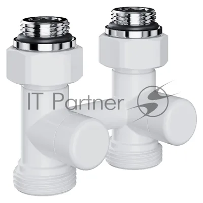 Узел нижнего подключения Royal Thermo Design прямой 1/2"х3/4" EK (белый)